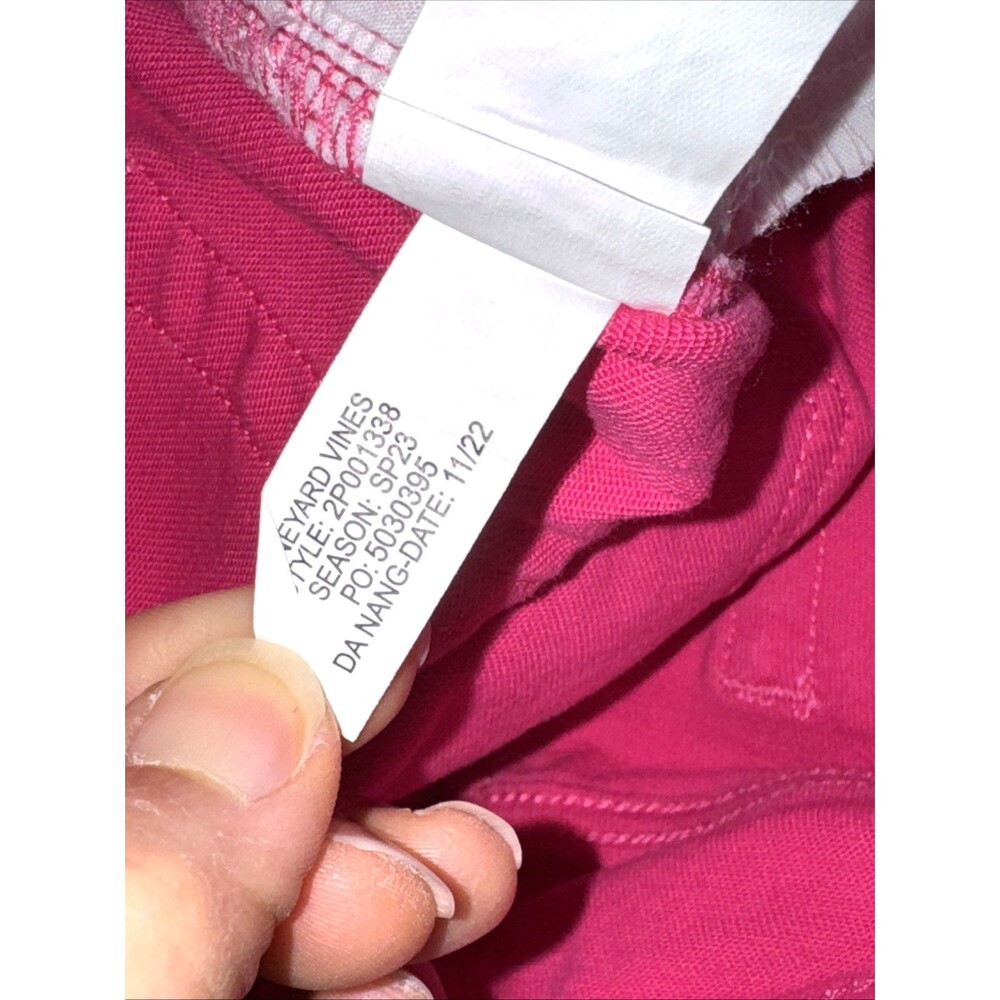 Vineyard Vines Jeans Women’s Pants Size 30 Cotton Frayed Hem Hot Pink - Picture 9 of 11